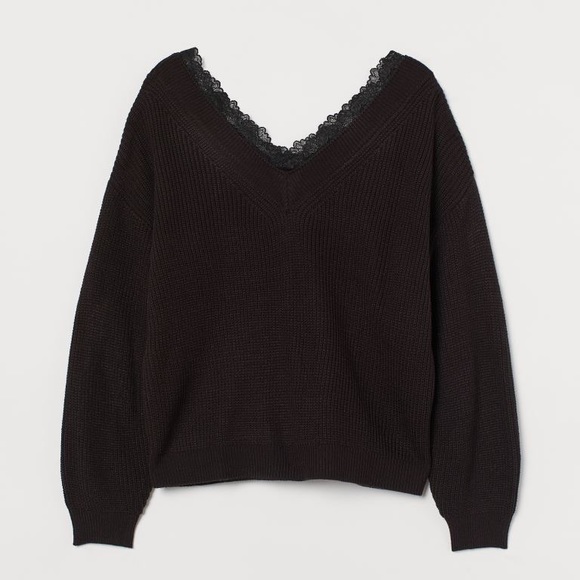 H&M | Lace-trimmed sweater - Picture 2 of 6